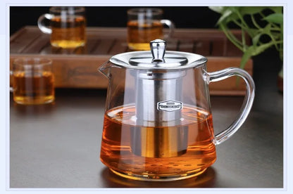 Induction cooker special pot boil tea dedicated cooker glass pot stainless steel liner kettle flower tea pot