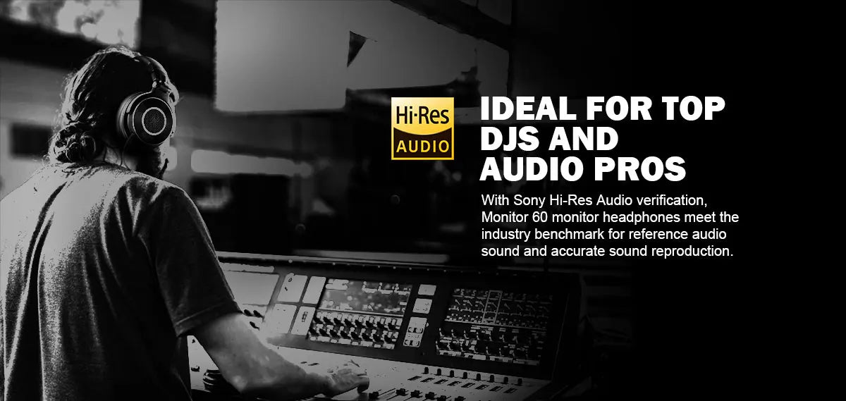 Monitor 60 Wired HiFi Headphones Professional Studio DJ Headphones Stereo Over Ear Headset With Hi-Res Audio Microphone