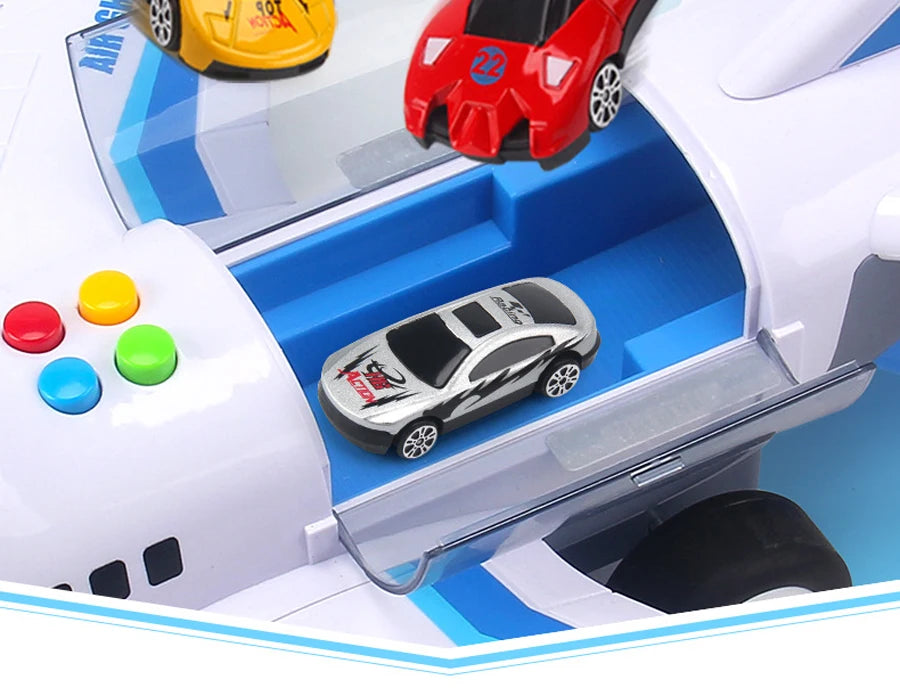 Simulation Track Inertia Passenger Airplane Toy with Lights & Music