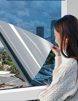 One Way Window Privacy Film for Home Mirror Vinyl Roll Heat Control Anti UV Static Cling Stained Glass Sliding Door Coverings