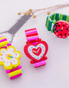 Kids Girl Colorful Wood Bracelets Children Elastic Watch Wristbands Child Toy Bracelet