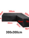 15 sizes Corner Outdoor Sofa Cover Garden Rattan Corner Furniture Cover V Shape L ShapeWaterproof Sofa Protect Set Dust Covers