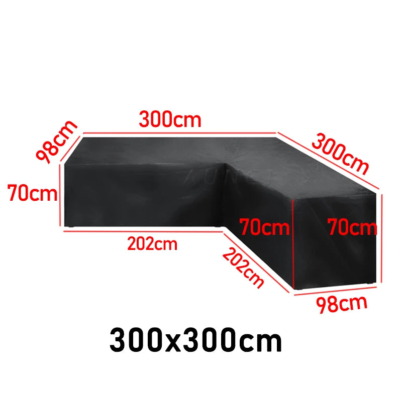 Waterproof L Shape Outdoor Sofa Cover Garden Rattan Corner Furniture Dustproof Patio Protector
