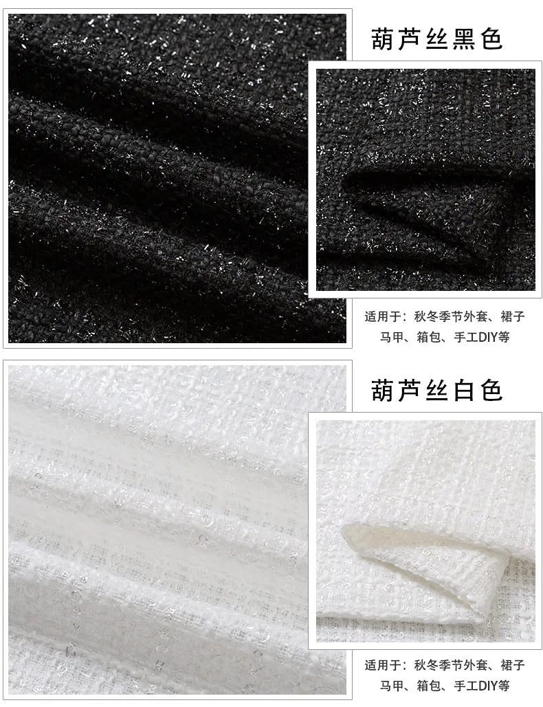 0.5M/1M/2M/3M High Quality fiber plaid woven tweed fabric for garment DIY coat clothing sewing quilting Cloth by the meter