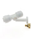 10pcs 1/4'' Tube OD Plastic Slip Lock (Quick Connect) Garden Fogging Misting Nozzle Tees with Brass Sprayer (0.1-0.6mm)