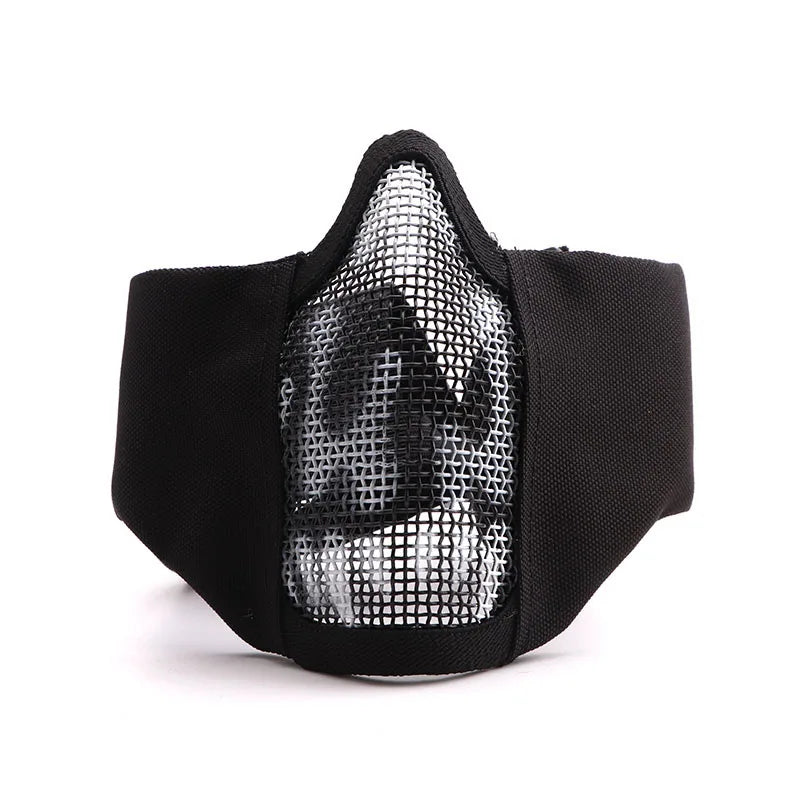 Airsoft Face Mask With Ear Mesh Face Breathable Mouth Mask Tactical Paintball Softair Protective Mask Shooting Hunting Equipment