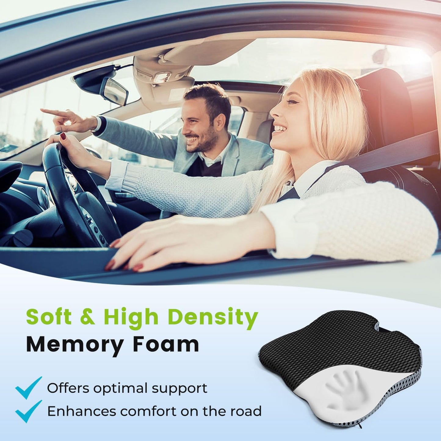 Cushion Non Slip Orthopedic Memory Foam Prostate Cushion for Tailbone Sciaticaback Pain Relief Comfort Chair Car Seat