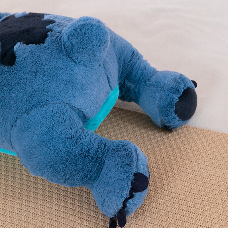 Giant 100cm Disney Stitch Plush Stuffed Doll Blue Kawaii Cartoon Animal Sofa Sleeping Soft Pillow Toys  Girls Birthday Gift