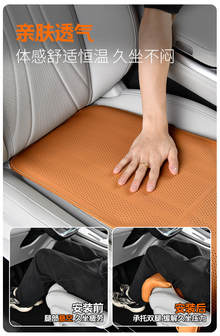 Car Seat Extended Footrest Driver and Passenger Leg Rest Universal Car Seat Cover Leather Breathable Non-slip Cars Seats Cover