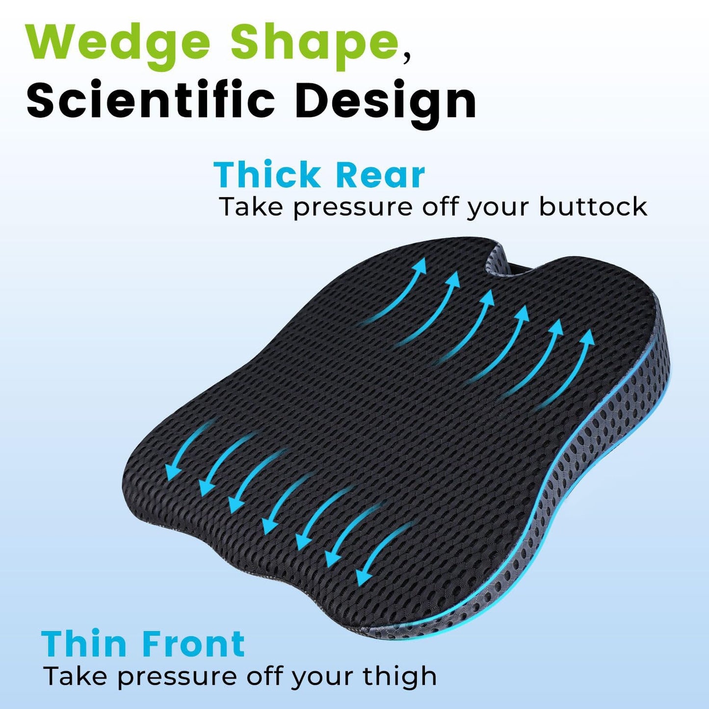 Cushion Non Slip Orthopedic Memory Foam Prostate Cushion for Tailbone Sciaticaback Pain Relief Comfort Chair Car Seat