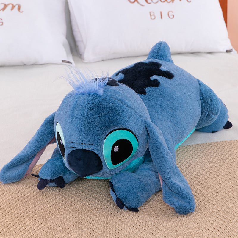Giant 100cm Disney Stitch Plush Stuffed Doll Blue Kawaii Cartoon Animal Sofa Sleeping Soft Pillow Toys Kids Girls Birthday Gift