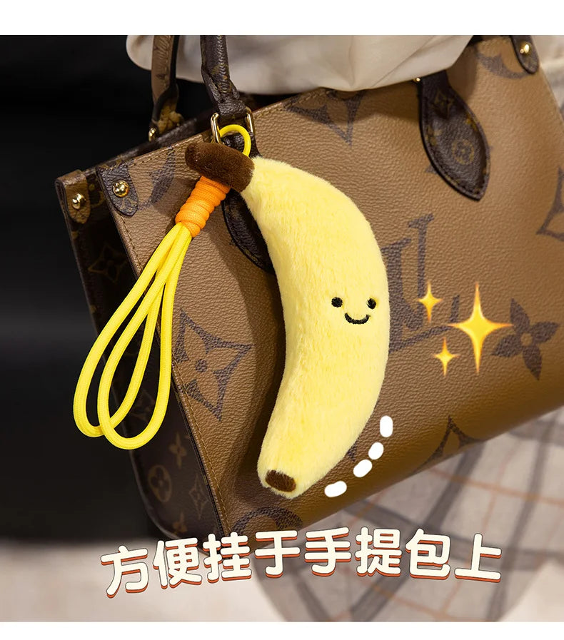 Cute Fruit and Vegetable Plush Pendant Backpack Charm