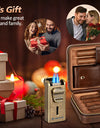 Leather Cigar Humidor with Cigar Lighter,Built-in Straight Cigar Cutter and Cigar Punch,Humidifier and Cedar Tray