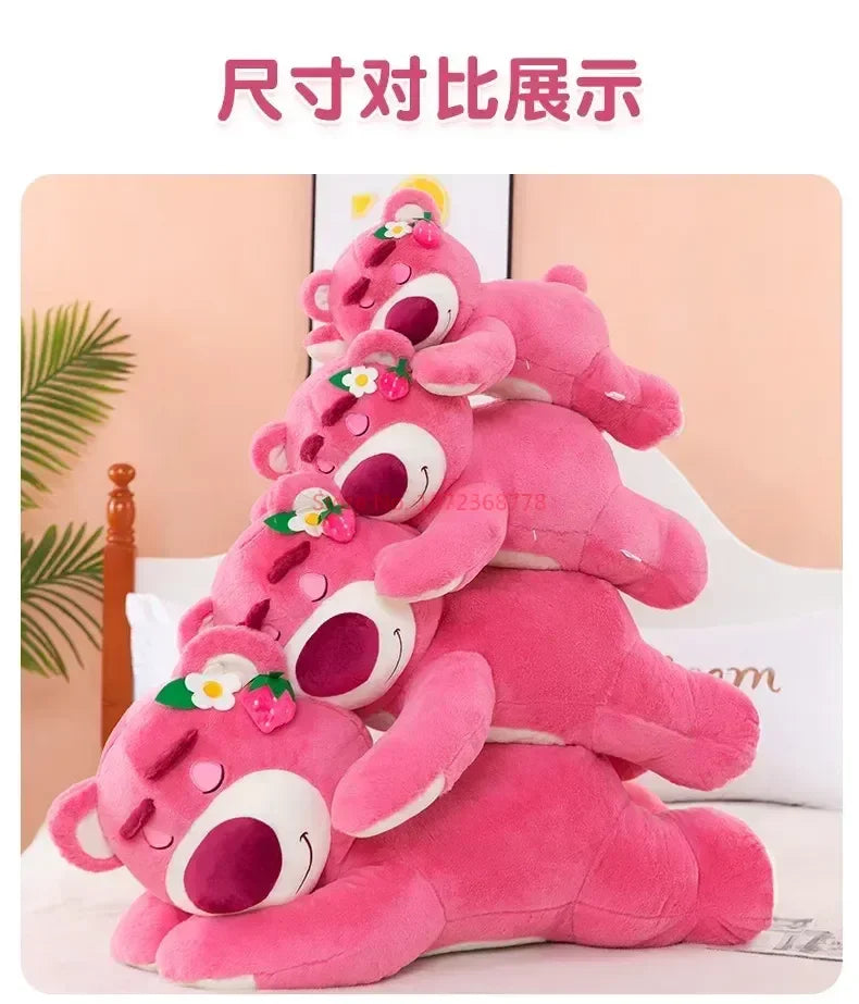 Disney Kawaii Toy Story Lotso Bear Strawberry Sofa Plush Pillow Stuffed Toys  Girls Friends Festivals Birthday Gift