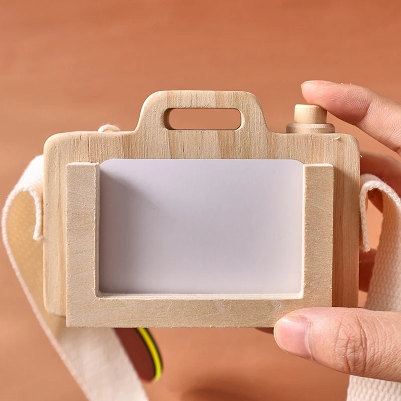 Wooden Camera Puzzle Toy With Cards Montessori Toys For Children Handmade Wooden DIY Presents Baby Room Decoration Outdoor Toy