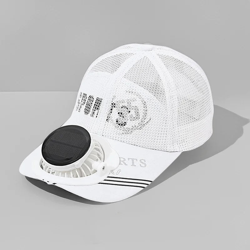 Solar Fan Baseball Cap With Adjustable Fit