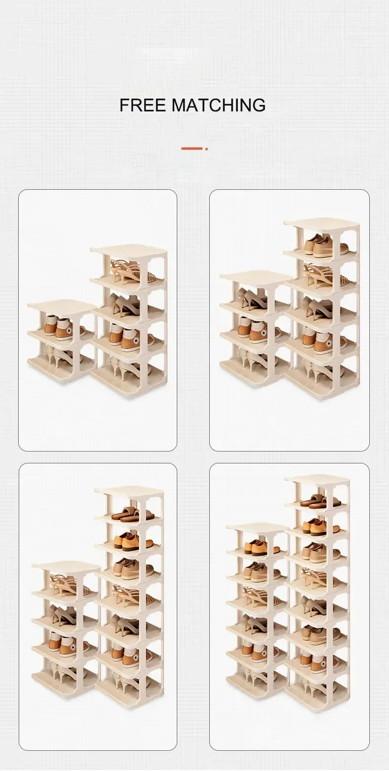 Simple Shoe Rack Standing Detachable Assemble Diy Shoes Cabinets Household Furniture Multilayer Stackable Doorway Shelf Shoerack