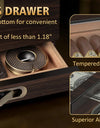 Cigar Humidor, Cedar Wood Cigar Box, Includes Leather Cigar Case, Cigar Tube, Digital Hygrometer and 2 Humidifiers, Gift Set