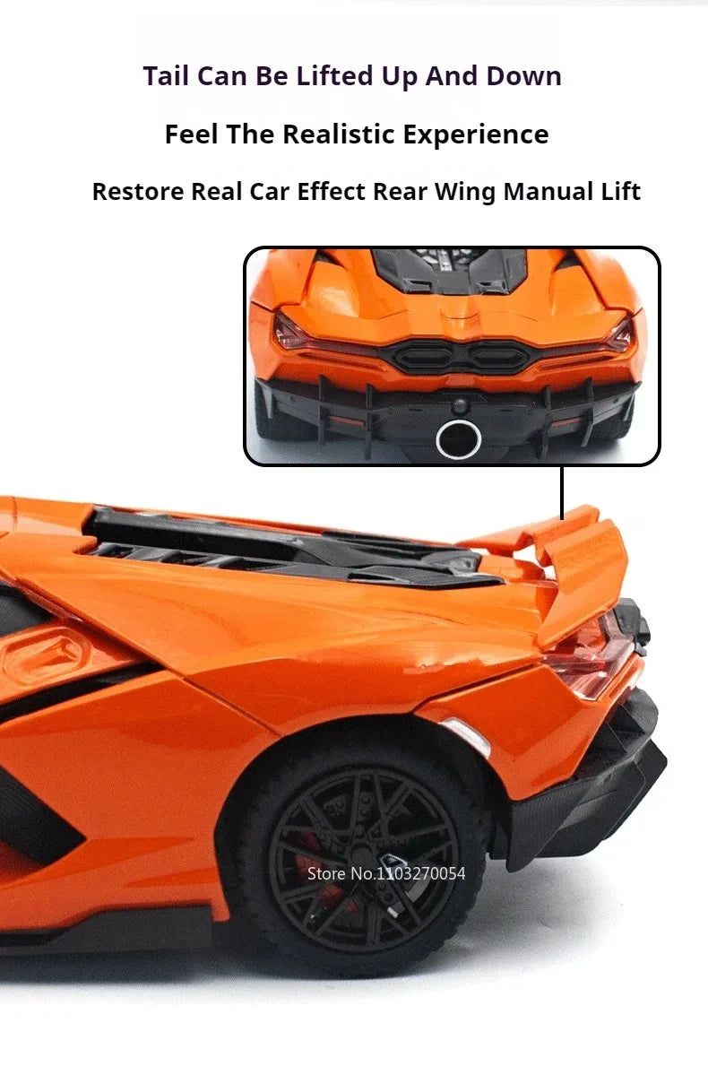 1:24 Bolide Revuelto Alloy Model Diecast Car Toys Doors Opened Sound Light Pull Back Miniature Vehice Boy Adult Birthday Present