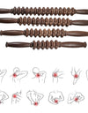 Manual Massager Wooden Handheld Roller Trigger Point Massager Stick for Fascia,Cellulite,Muscle & Abdomen,Body Therapy Massager