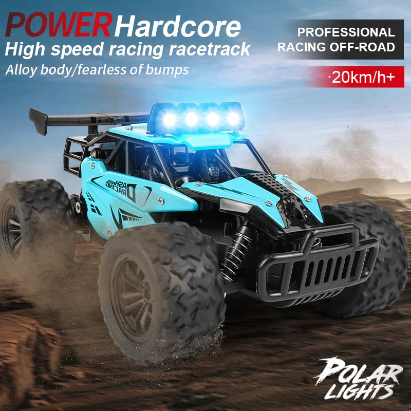 Remote Control Car RC Drift Racing 1:16 Vehicle Off Road Alloy 2.4G Radio High-Speed Trucks With LED Light Climbing Gift Toy