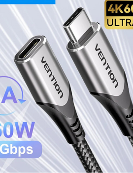 USB C Extension Cable Male to Female Type C Extender Cord Thunderbolt 3 4K Cable for MacBook Type C 3.1 Extension Cord