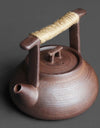 350ml Japanese Style Teapot Handmade Retro Coarse Pottery Stoneware Kungfu Tea Ceremony Portable Tea Maker Ceramic Teapot Teaset
