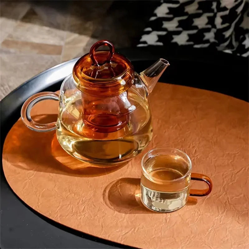 750ml Heat-Resistant High Borosilicate Glass Teapot With Tea Infuser Afternoon Tea Boiling Puer Flower Tea Pot Teaset Teaware