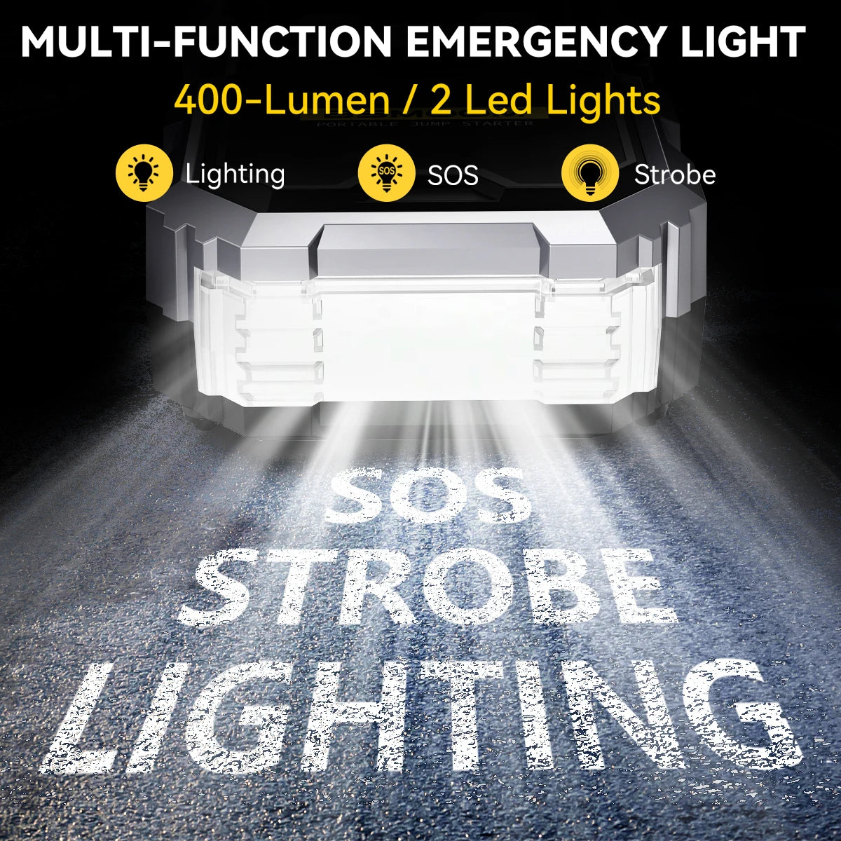 Car 6000A Portable 12V Jump Starter Power Bank 12V Auto Battery Charger Booster Starting Device