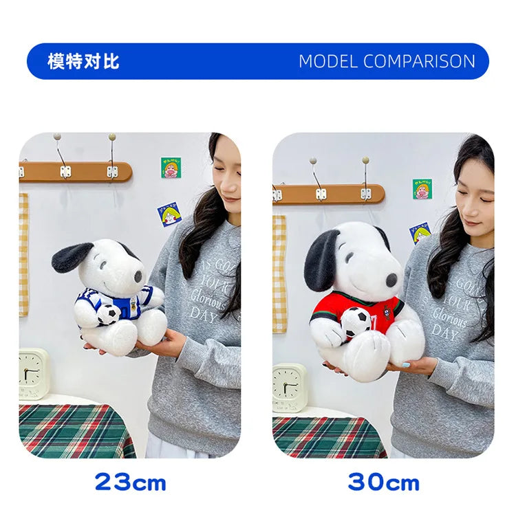 Kawaii Stuffed Doll Snoopy Football Plush Toy Cute Anime Character Stuffed Animal for Kids Birthday Gift and Cartoon Collection