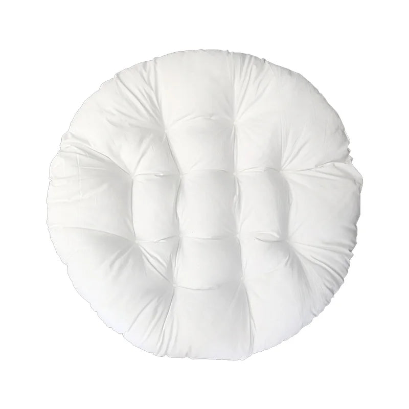 Outdoor Seat Cushion 80 CM  Chair Pads Round Solid White Color Patio Seat Cushion for Rattan Chairs Hanging Basket Chair Wicker Chair C