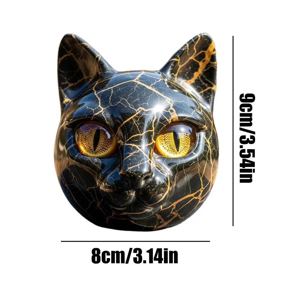 Cat Sculpture Elegant Black Cat Figurines Art Sculpture Resin Desk Decor Art Piece For Men Women Animal Lovers Housewarming