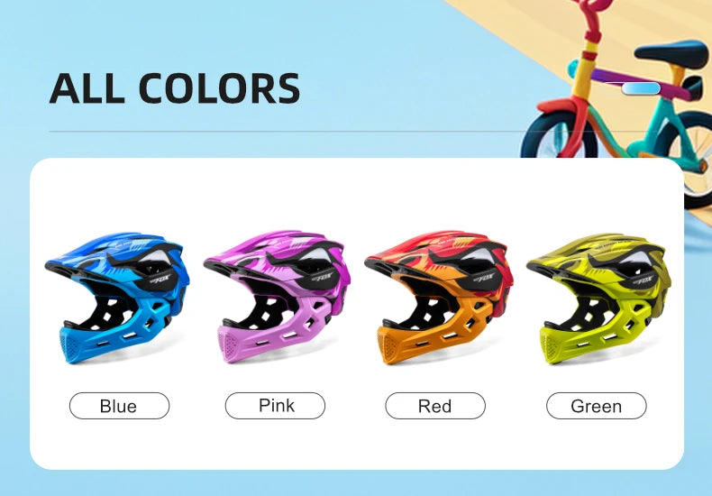 Kids Detachable Full Face Bike Helmet For Cycling And Outdoor Sports