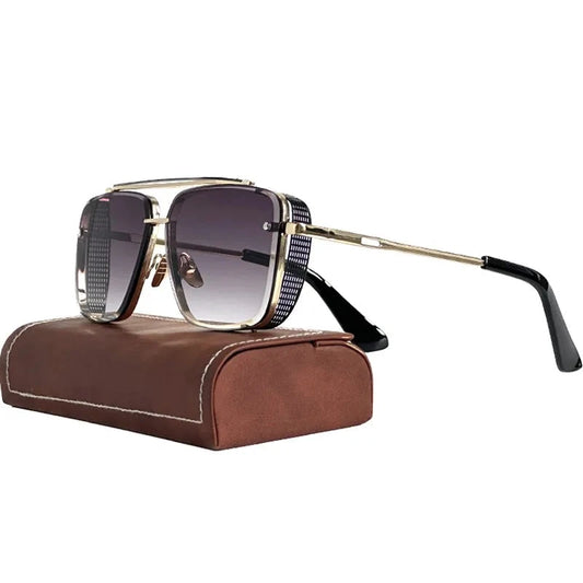 Steampunk Sunglasses For Men Vintage Punk Trendy Square Fashion Glasses