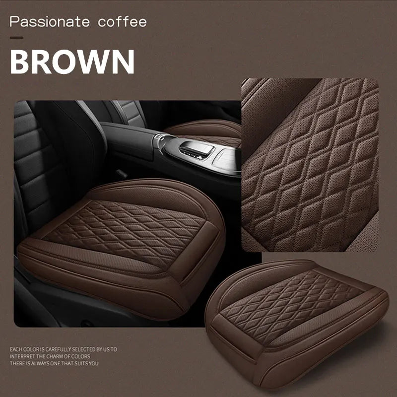 Genuine Leather Car Seat Cover Breathable Hole Car Seat Cushion Universal Auto Seat Mat Pads 3D Convex Design Chair Cushion Mats