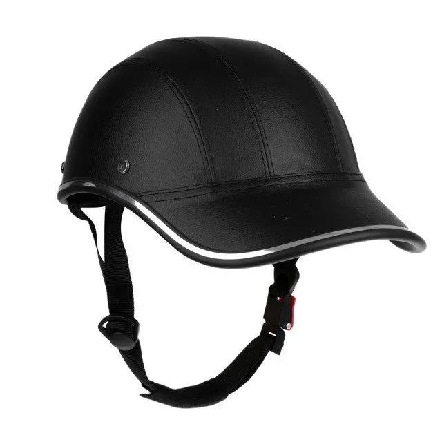 Bicycle Helmet Motorcycle Motocross Bicycle ABS Leather Helmet Bicycle Helmet Adjustable Strap Bike Helmet