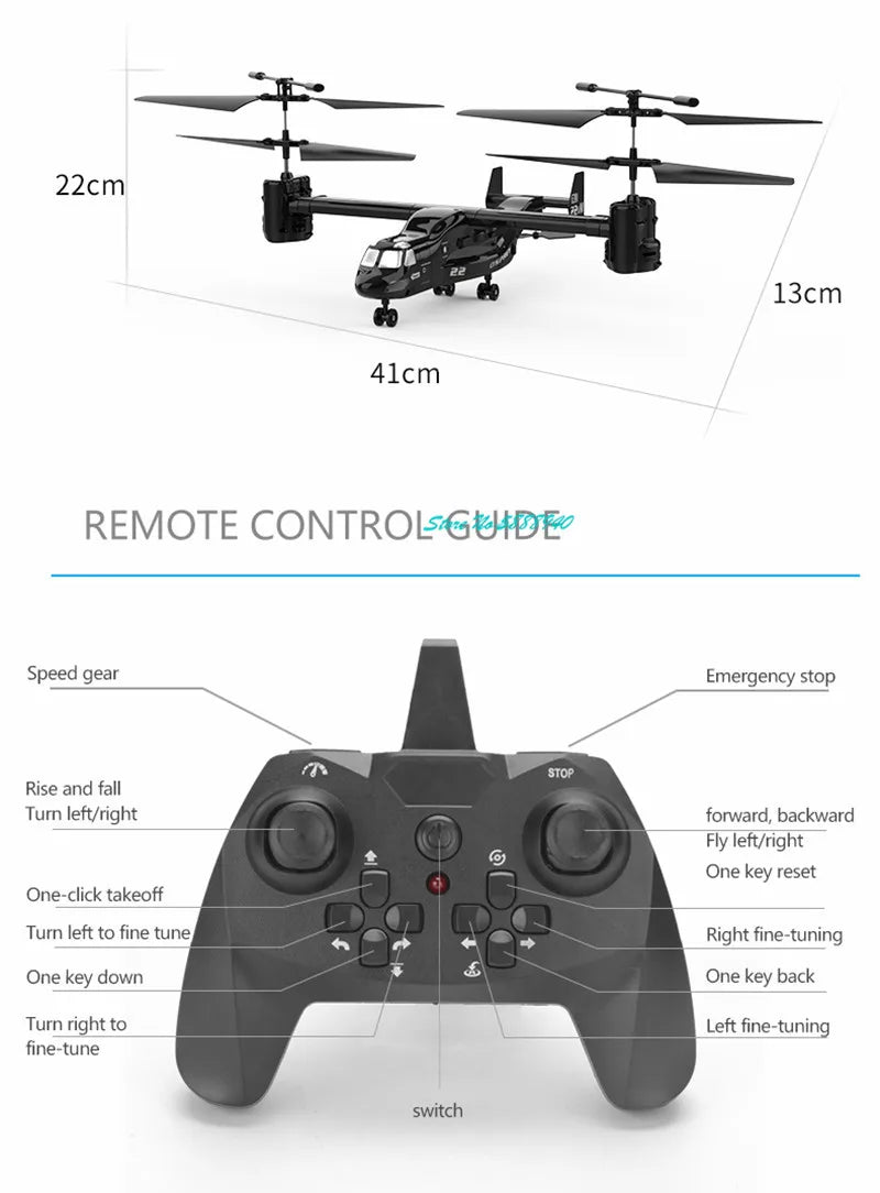 Professional Six Channel Brushless Remote Control Military Helicopter