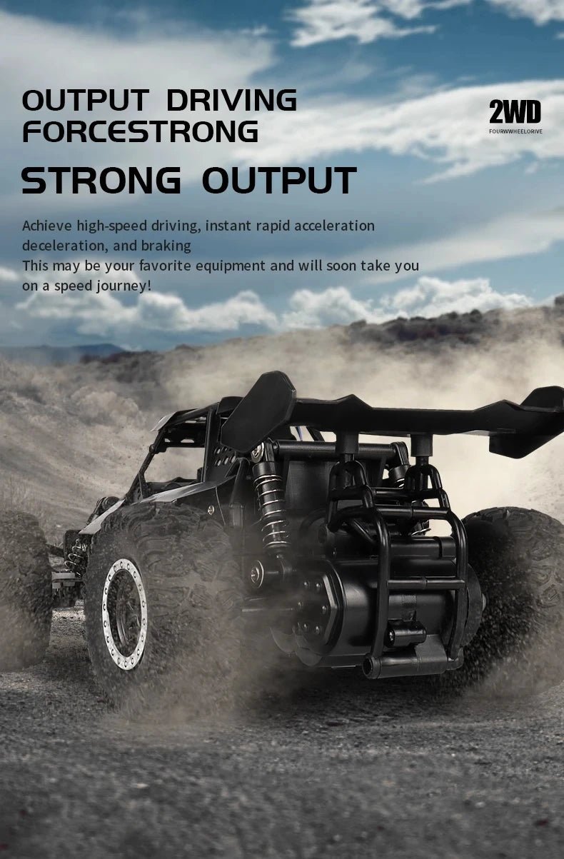 Remote Control Car RC Drift Racing 1:16 Vehicle Off Road Alloy 2.4G Radio High-Speed Trucks With LED Light Climbing Gift Toy