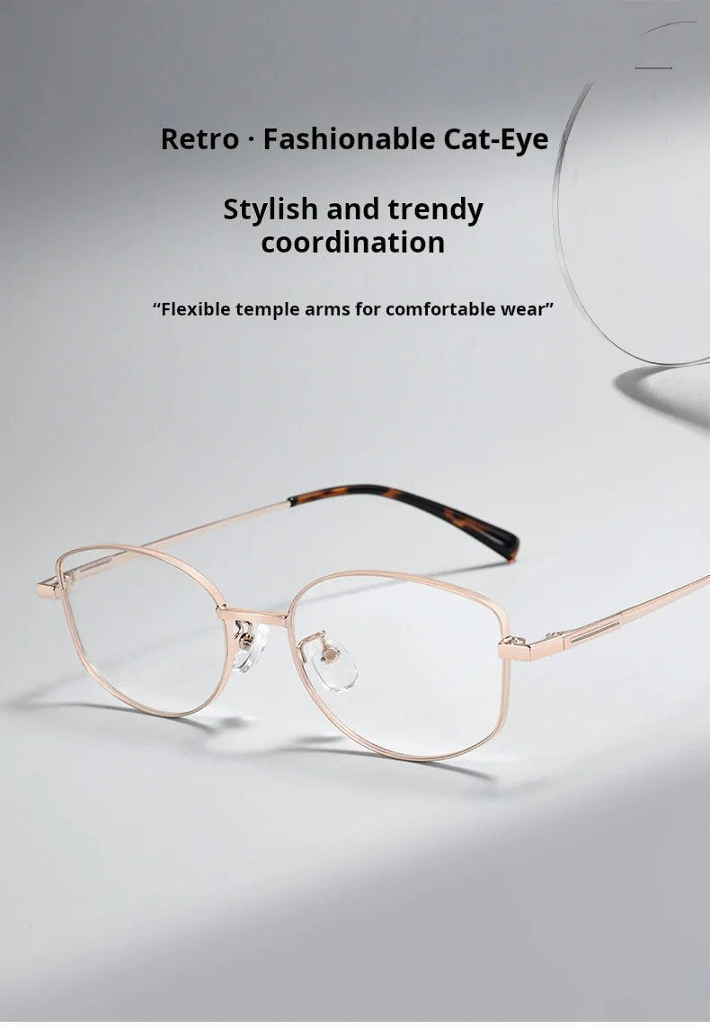 Retro Alloy Blue Light Blocking Progressive Multifocal Prescription Glasses