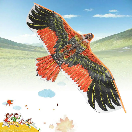 1.1m Eagle Kite With 30 Meter Kite Line Large Plane Eagle Flying Bird Kites Children Best Gift Family Trips Garden Outdoor