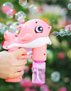 Bubble Gun Electric Automatic Soap Cute Bubbles Machine Kids Portable Outdoor Party Toy LED Light Blower Toys