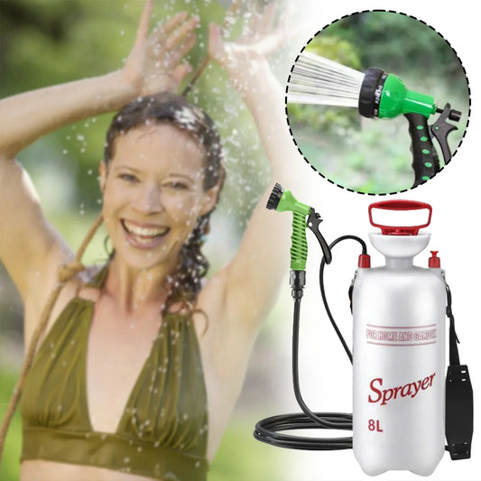 Portable Manual Camping Shower Sprayer 4L 5L 8L with 3m Hose