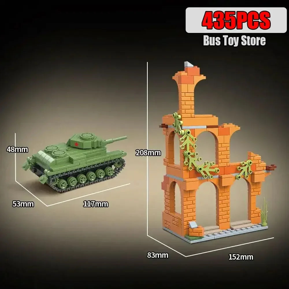 606 Pcs RSO/01 & 37mm Antitank  PaK35/36 WW2 Military SeriesTank Building Blocks  Bricks Model Set Toys for Gifts