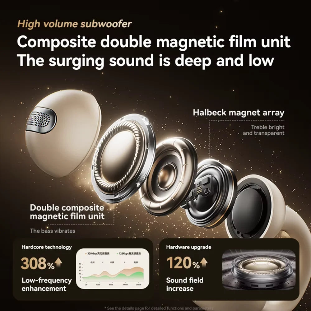 Z60S Ear Clip Earphones Wireless Audífonos Bluetooth Headphones APP Touch Control Sports Flash-sale Chioce Headset