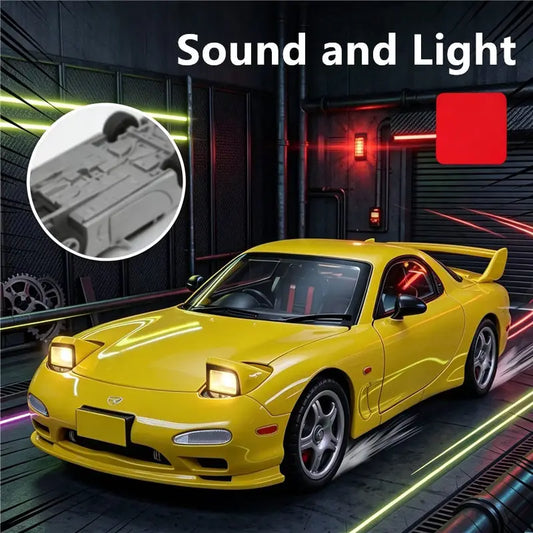 1 28 Scale Mazda RX7 FD Diecast Pull Back Model Car with Sound and Light