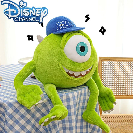 Disney 23/35cm Kawaii Monster University Electric Power Company Sulley Mike Wears Hat Doll Plush Toy Room Decoration Gifts