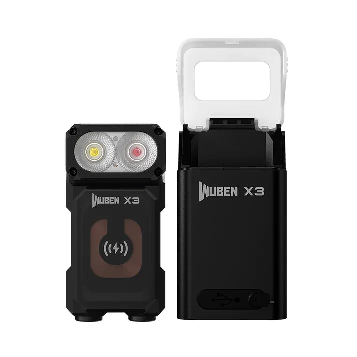 700 Lumen Rechargeable Swivel Head EDC Flashlight With Wireless Charging Case