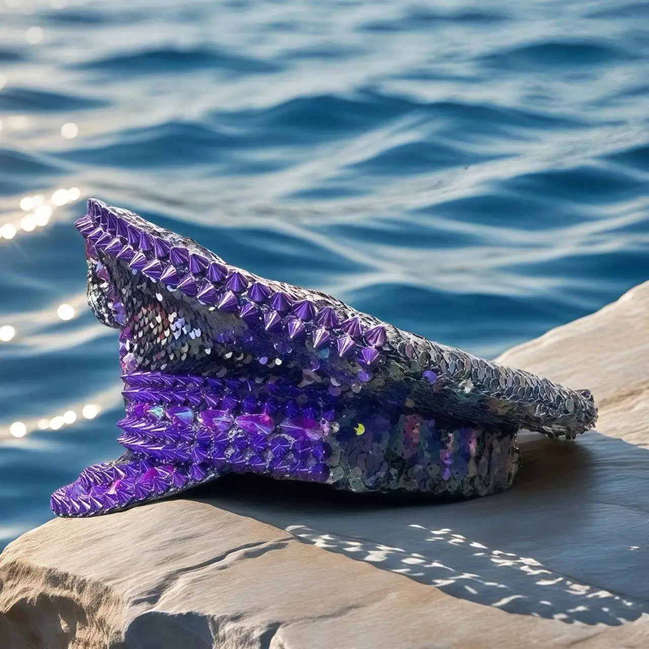 Purple Bling Captain Hat Rhinestone for Woman | Steampunk Military Cap for Burning Man Music Festivals Accessories