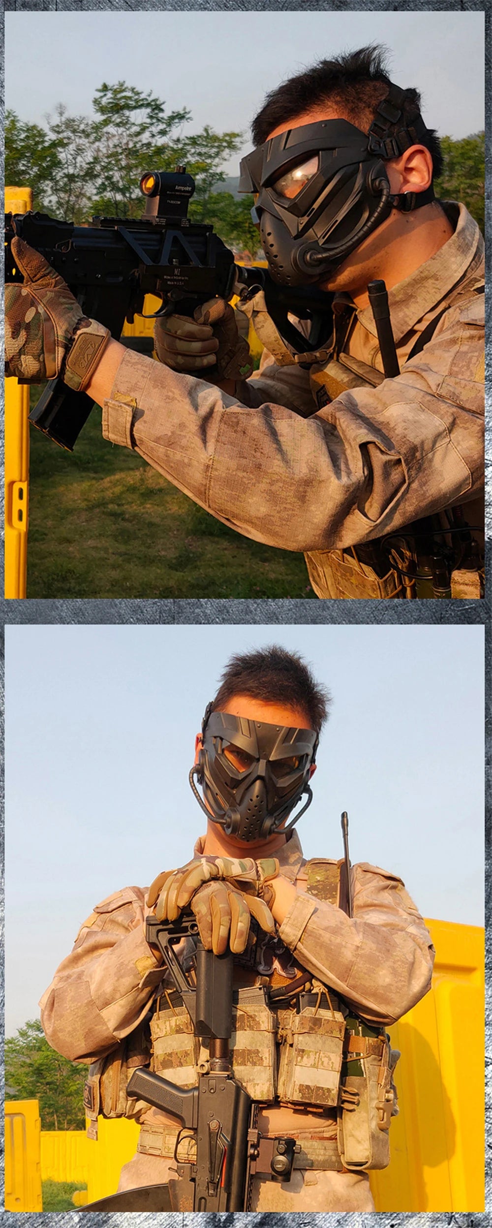 Airsoft Masks Defensive PC Lens Skull Mask Outdoor Shooting Mouth Mask Hunting Tactical Paintball Protection Face Mask