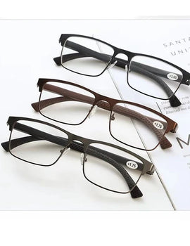 Men Business Vintage Metal Full Frame Presbyopia Eyewear Male Reading Glasses
